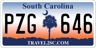 SC license plate PZG646