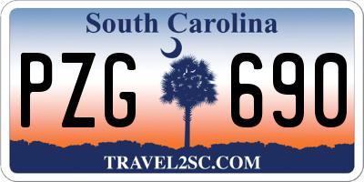 SC license plate PZG690