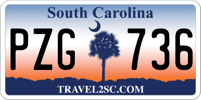 SC license plate PZG736
