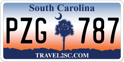 SC license plate PZG787