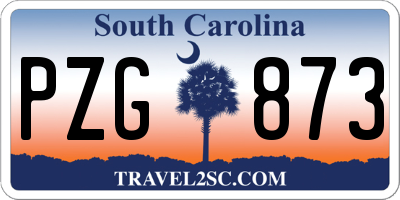 SC license plate PZG873