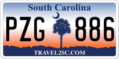 SC license plate PZG886
