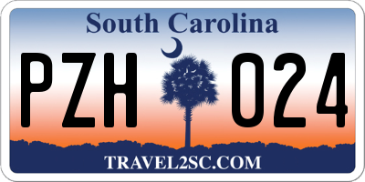 SC license plate PZH024