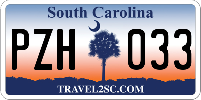 SC license plate PZH033