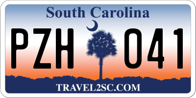 SC license plate PZH041