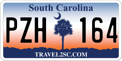 SC license plate PZH164