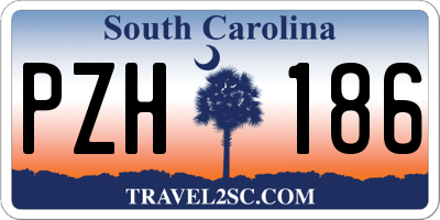 SC license plate PZH186