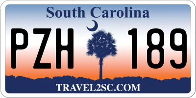 SC license plate PZH189