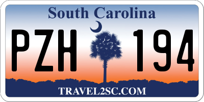 SC license plate PZH194