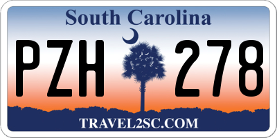 SC license plate PZH278
