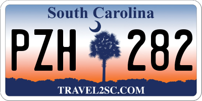 SC license plate PZH282