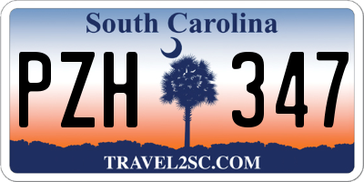 SC license plate PZH347