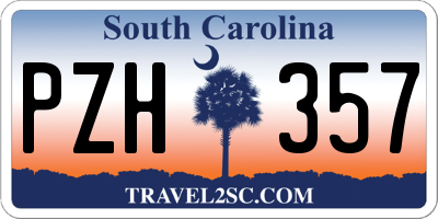SC license plate PZH357