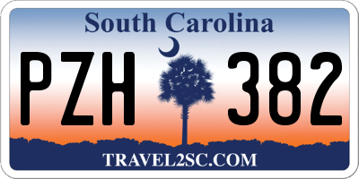 SC license plate PZH382