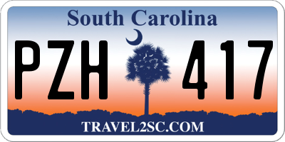 SC license plate PZH417