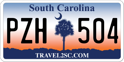 SC license plate PZH504