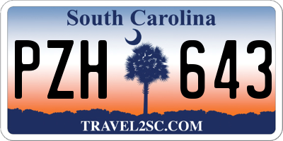 SC license plate PZH643