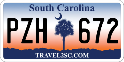 SC license plate PZH672
