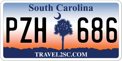 SC license plate PZH686