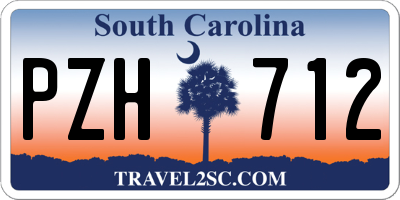 SC license plate PZH712