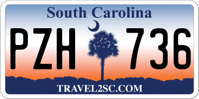 SC license plate PZH736