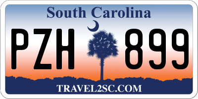 SC license plate PZH899