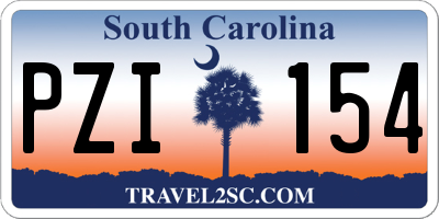 SC license plate PZI154