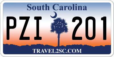 SC license plate PZI201