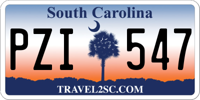 SC license plate PZI547