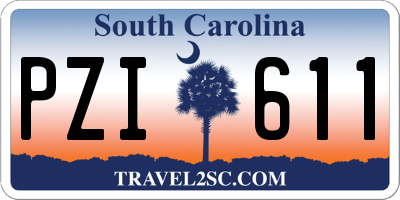 SC license plate PZI611