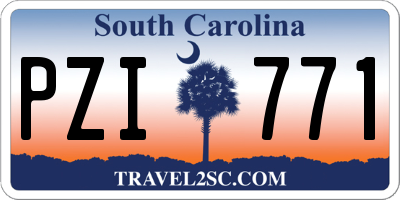 SC license plate PZI771
