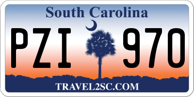 SC license plate PZI970