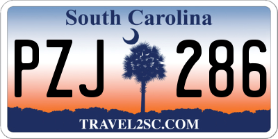 SC license plate PZJ286