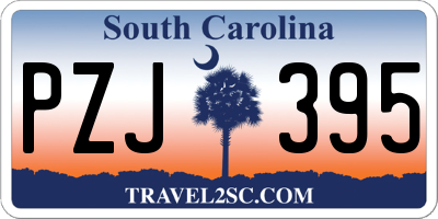 SC license plate PZJ395