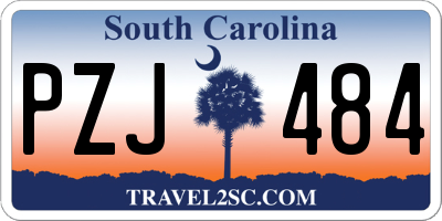 SC license plate PZJ484