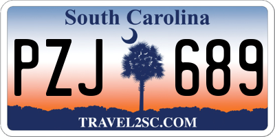 SC license plate PZJ689