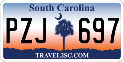 SC license plate PZJ697