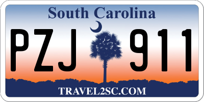SC license plate PZJ911
