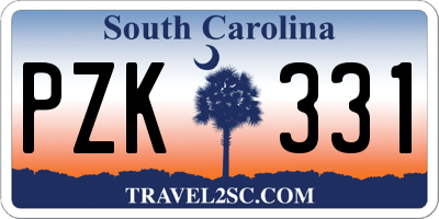 SC license plate PZK331