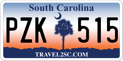 SC license plate PZK515