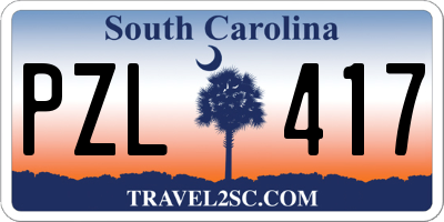 SC license plate PZL417