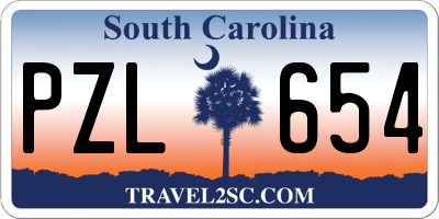SC license plate PZL654