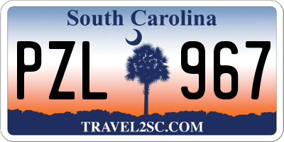 SC license plate PZL967