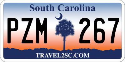 SC license plate PZM267