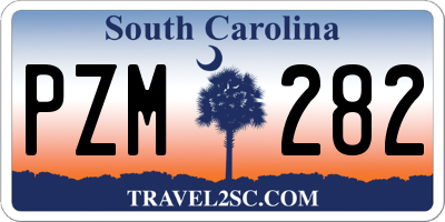 SC license plate PZM282