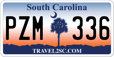SC license plate PZM336