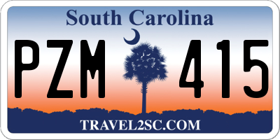 SC license plate PZM415