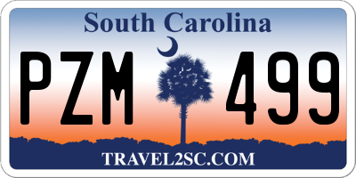 SC license plate PZM499