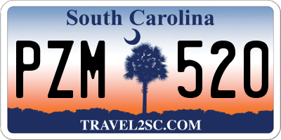 SC license plate PZM520