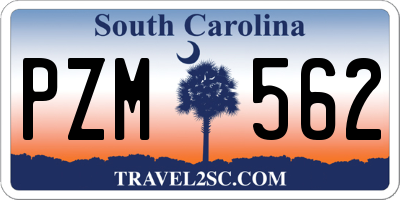 SC license plate PZM562